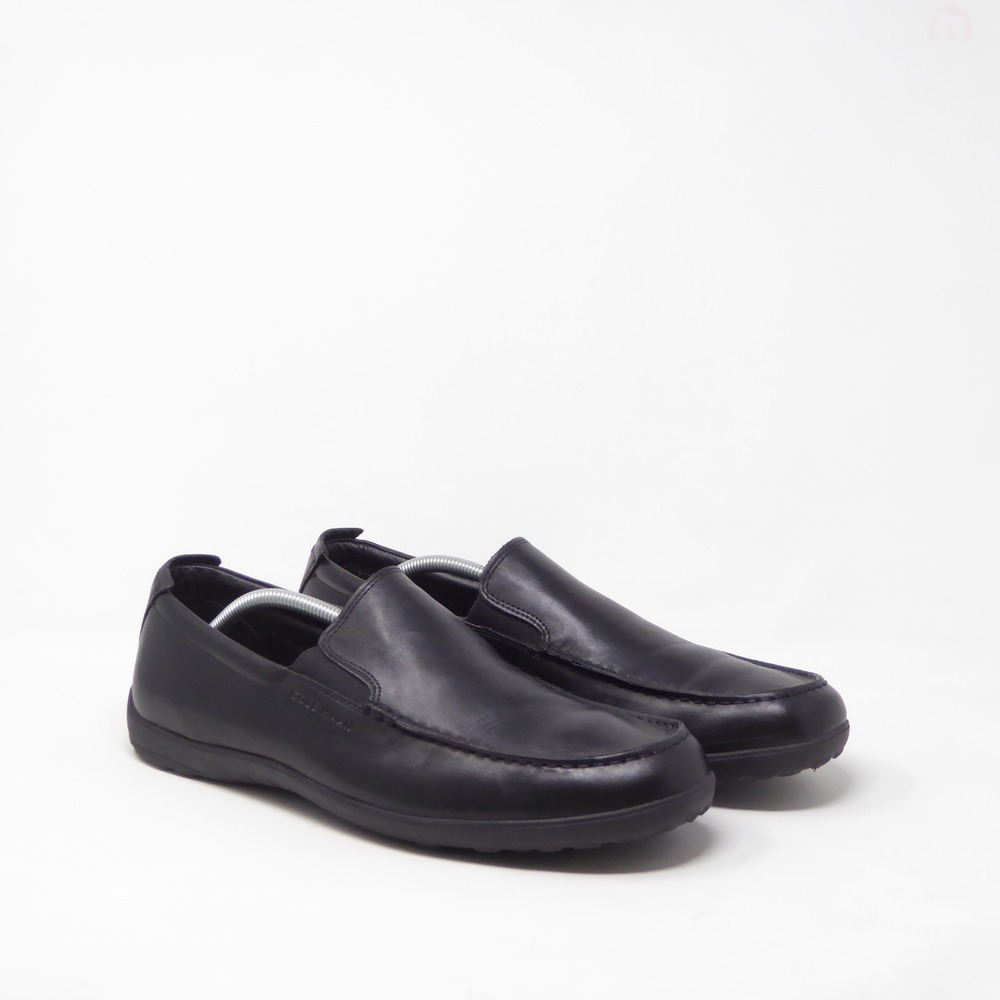 Cole Haan Mens Harbor Venetian II Slip On Loafers Black Leather C25740 Size 13M